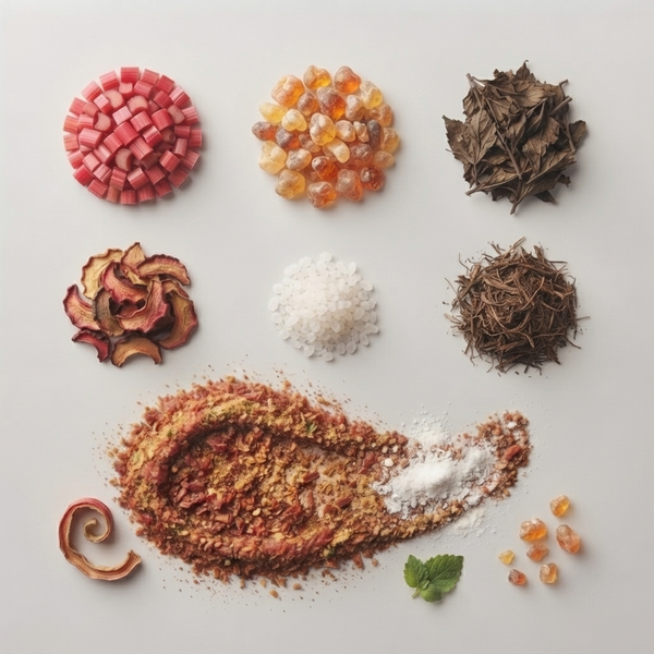 RHUBARB, AMBER, PATCHOULI & MUSK