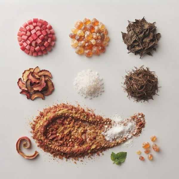 RHUBARB, AMBER, PATCHOULI & MUSK